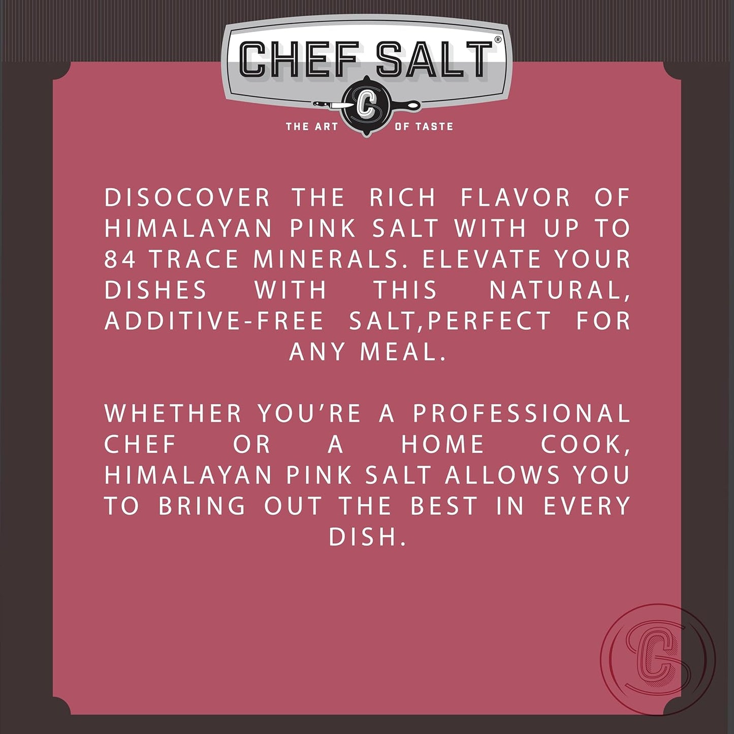Himalayan Pink Salt - 3lb CHEF Bag - FINE GRAIN