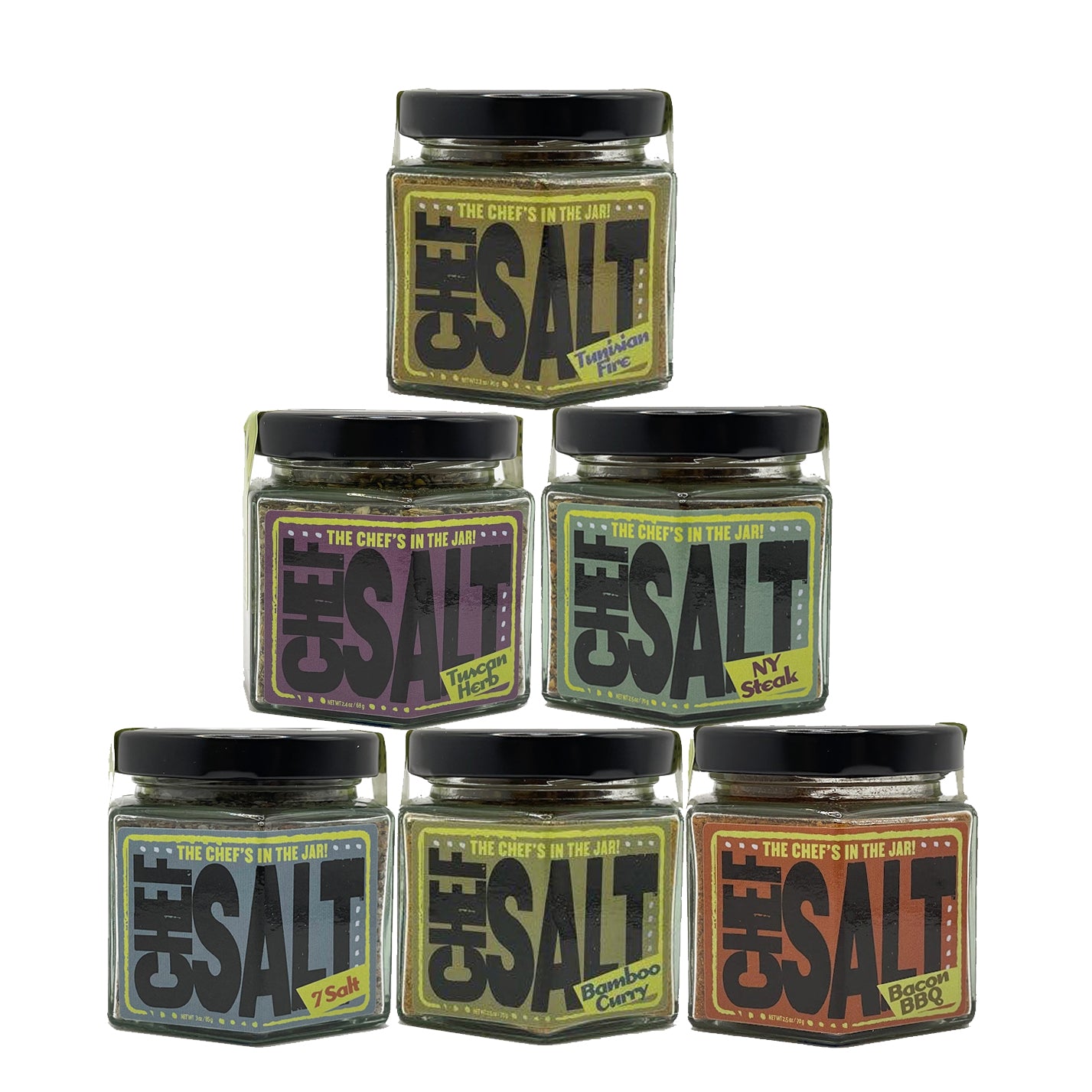 6 PACK of CHEF SALT Seasonings