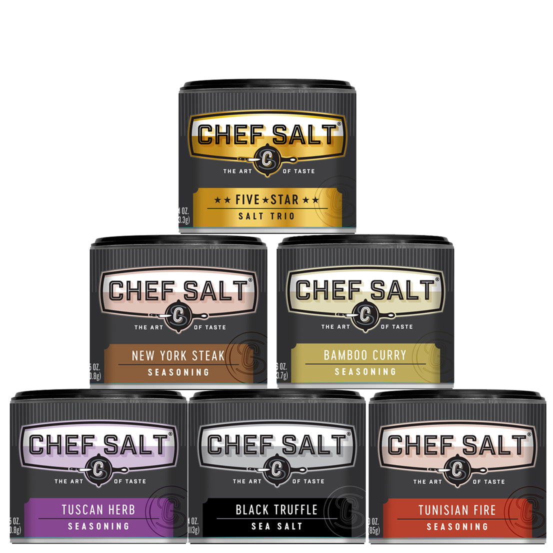 6 Pack - One of Each Chef Salt Seasoning